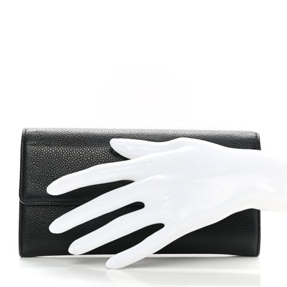 Chanel Caviar Timeless CC Large Gusset Flap Wallet Black 2 of 10