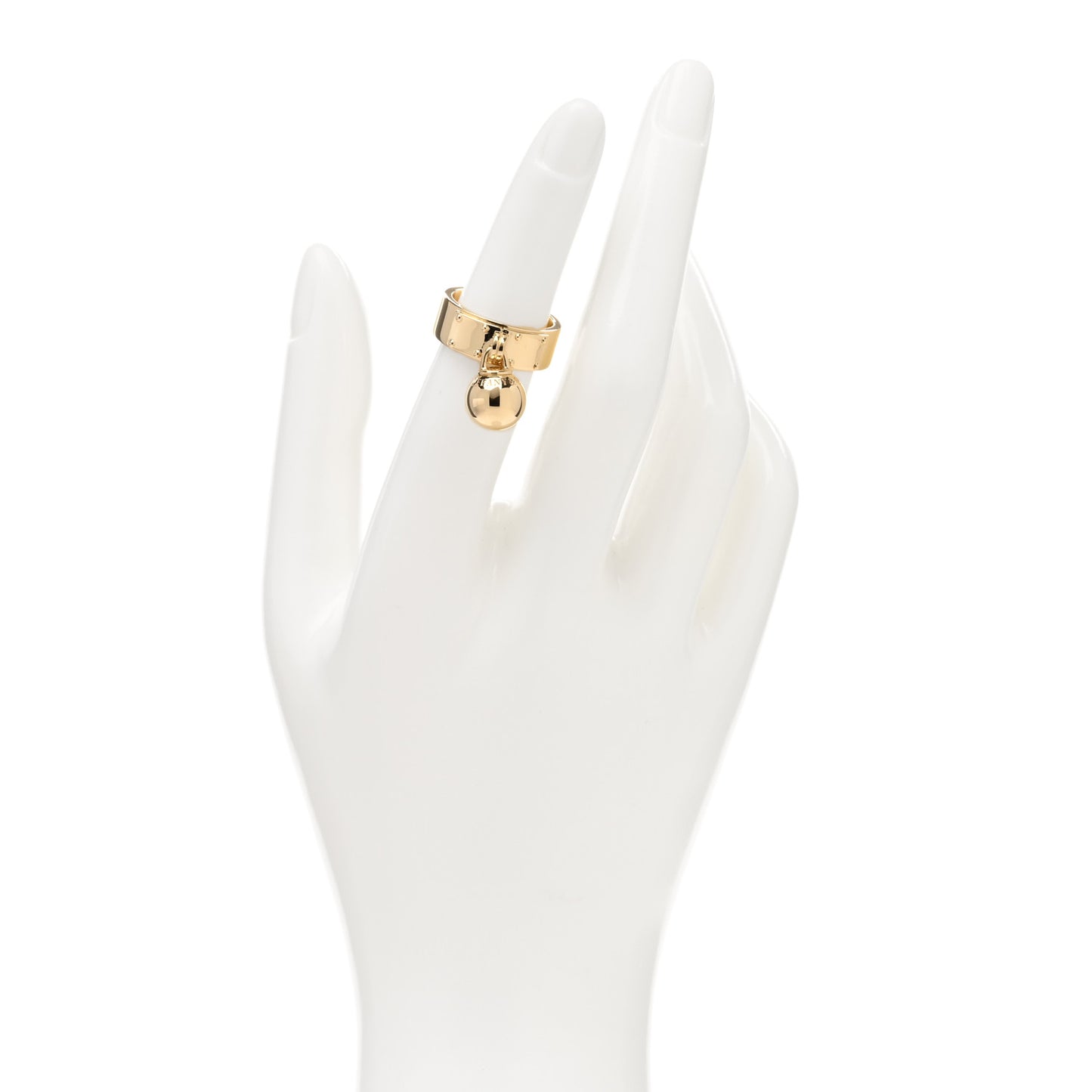 18K Yellow Gold HardWear Dangle Ball Ring 49 4.75