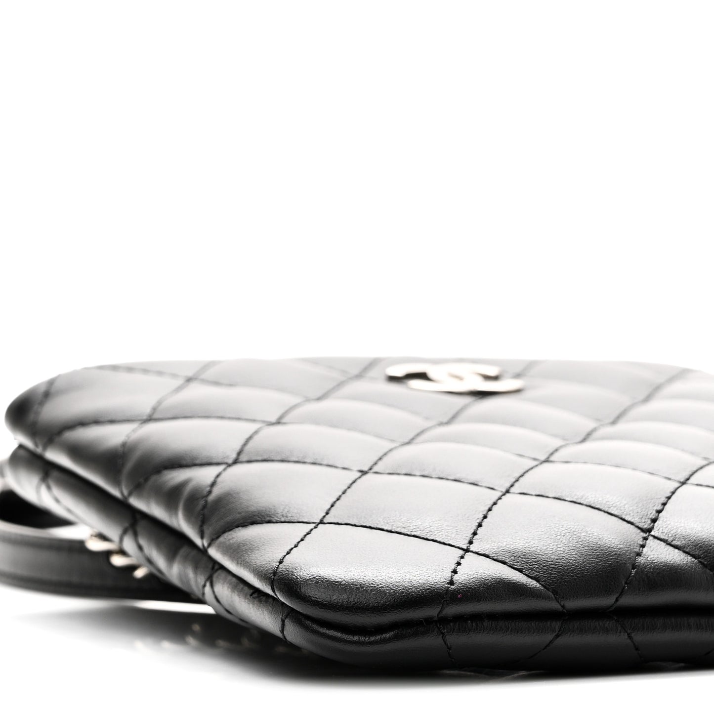 Lambskin Quilted Crossbody Bag Black