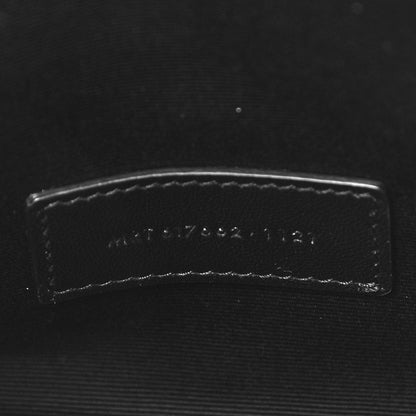 Saint Laurent Grain De Poudre Matelasse Chevron Monogram Envelope Clutch Dark Beige 7 of 7
