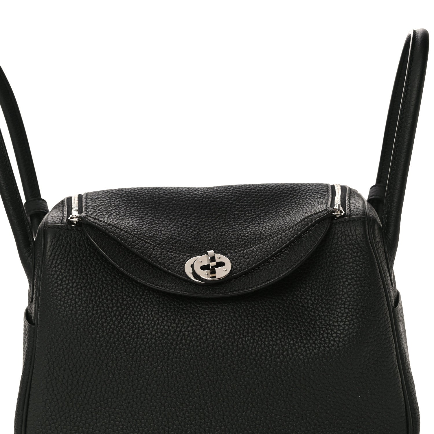 Hermes Taurillon Clemence Lindy 26 Black 7 of 10
