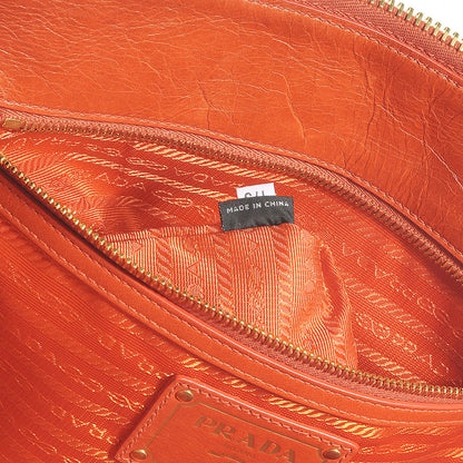 Prada Vitello Shine Tote Papaya 7 of 9