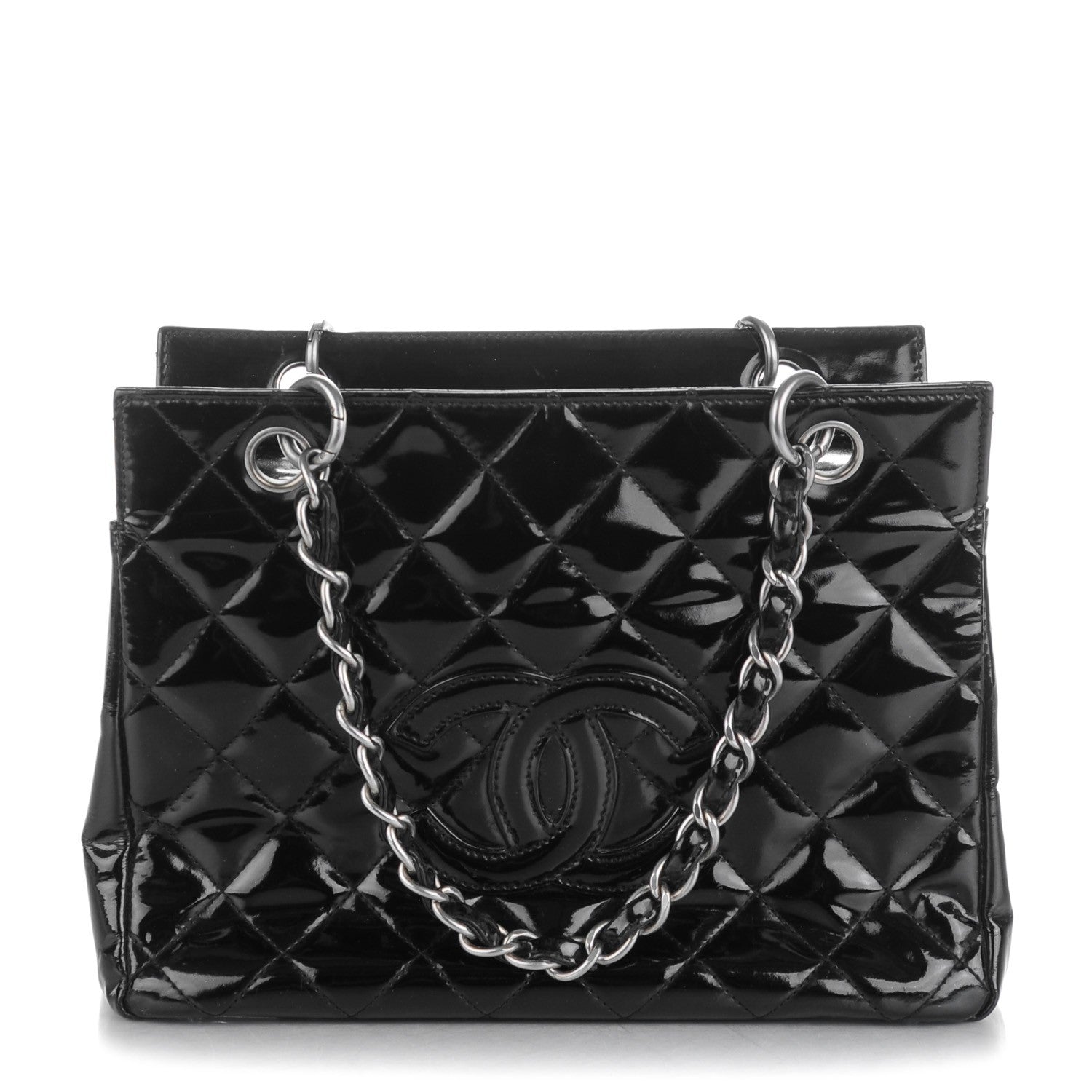 Chanel Patent Petit Timeless Shopping Tote PTT Black 1 of 10