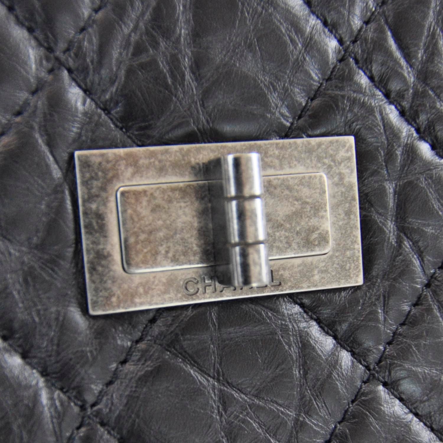 Chanel Aged Calfskin Reissue 2.55 Tote Black 5 of 10