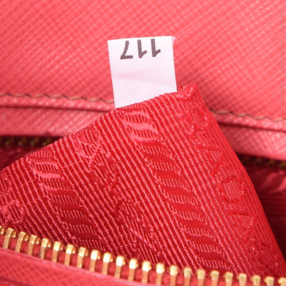 Prada Saffiano Mini Galleria Double Zip Tote Fragola 9 of 9