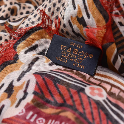 Louis Vuitton Silk Giant Pop Monogram Stole Beige 5 of 6