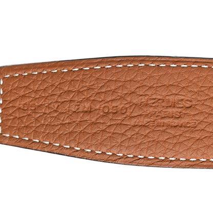 Hermes Togo Box 32mm Striee H Belt 85 34 Gold Black 3 of 5