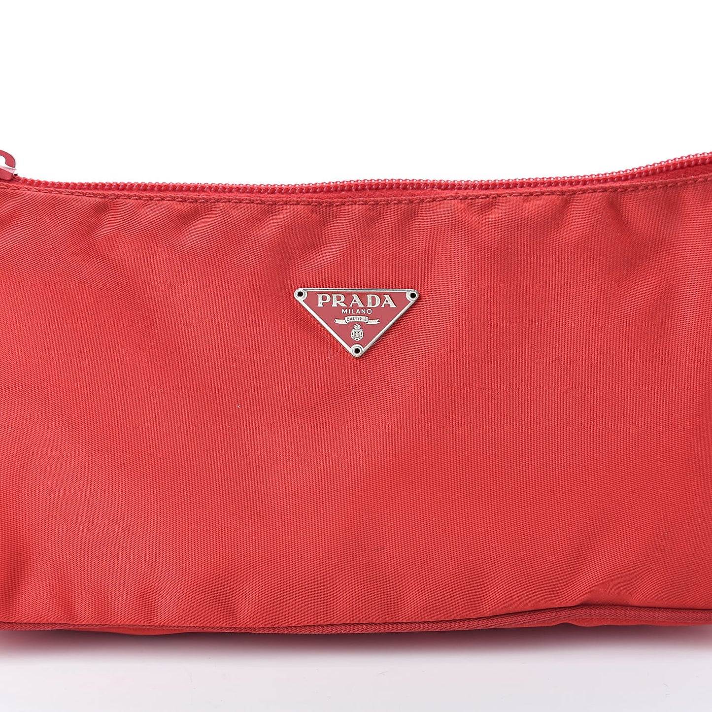 Tessuto Nylon Pochette Bag Rosso