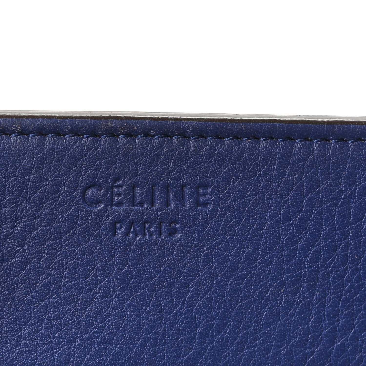Celine Grained Calfskin Medium Phantom Luggage Indigo 1836321