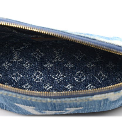 Louis Vuitton Denim Giant Monogram Pochette Cosmetique PM Denim Blue 5 of 6