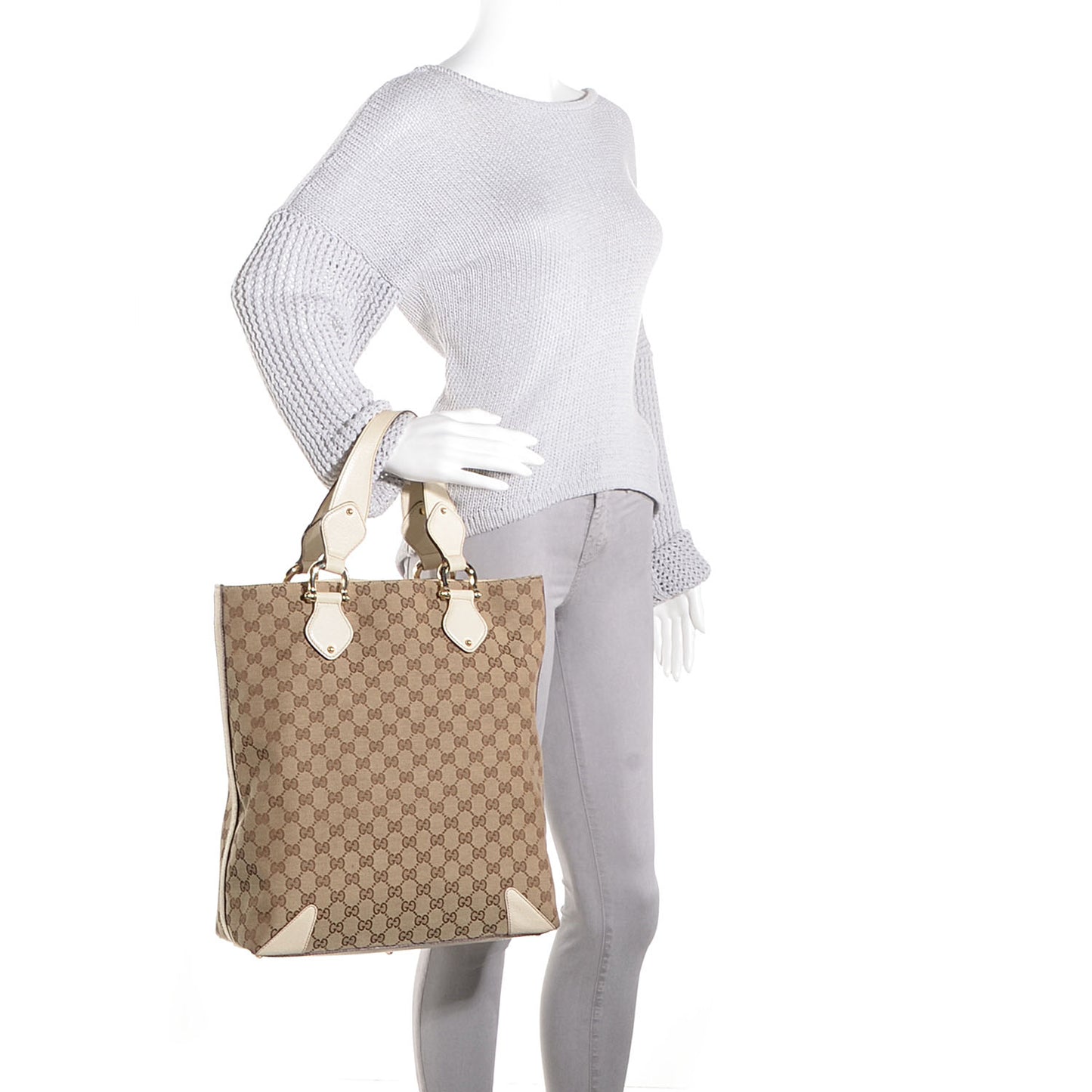 Monogram Creole Large Tote Off White