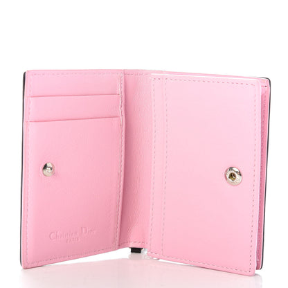 Christian Dior Lambskin Cannage Bi-Color Small Lady Dior Flap Card Holder Black Pink 5 of 7