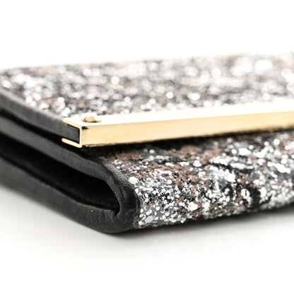 Jimmy Choo Glitter Milla Wallet on Chain Silver 8 of 11