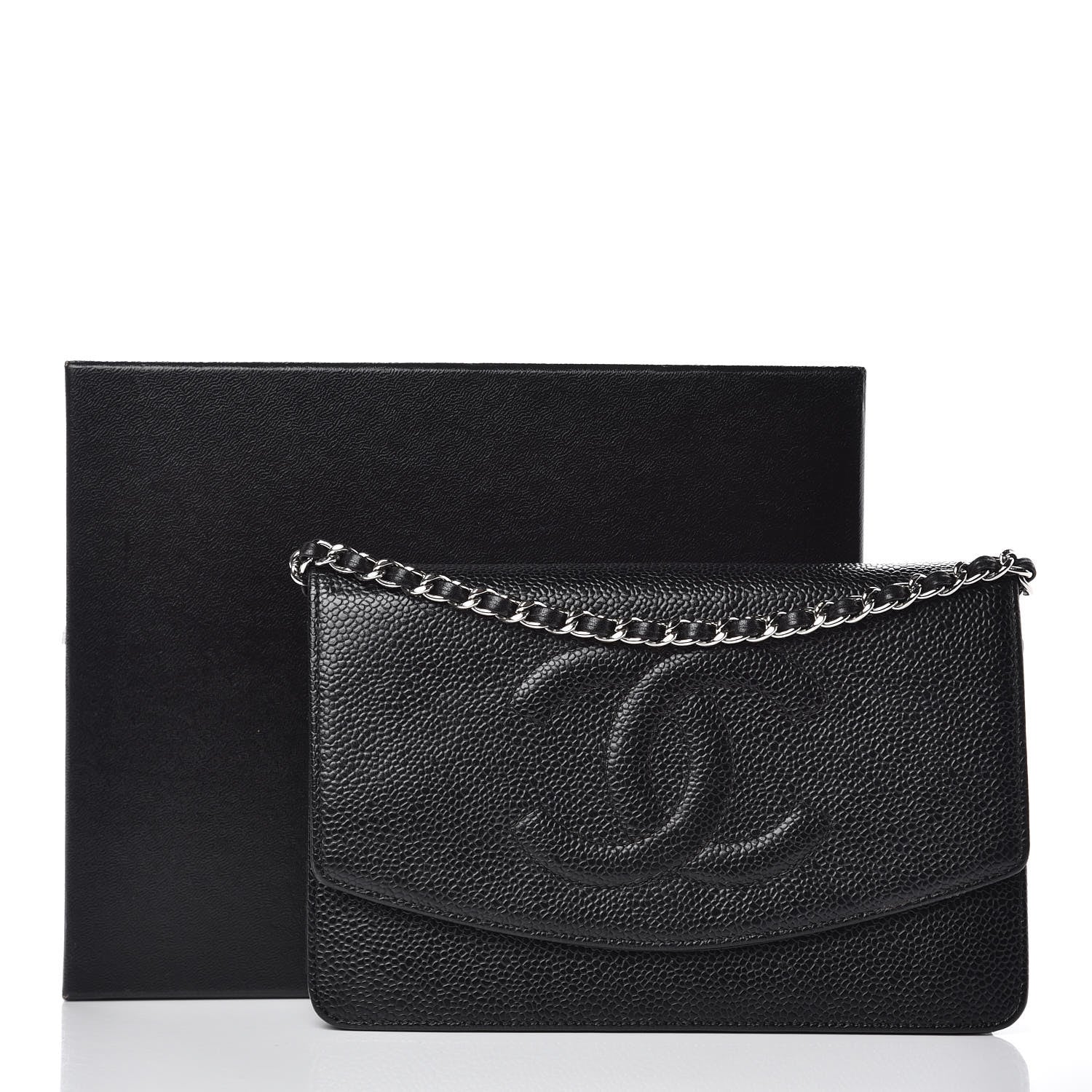 Chanel Caviar Timeless CC Wallet On Chain WOC Black 15 of 15