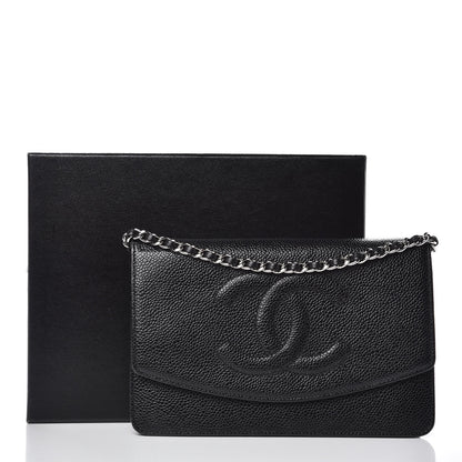 Chanel Caviar Timeless CC Wallet On Chain WOC Black 15 of 15