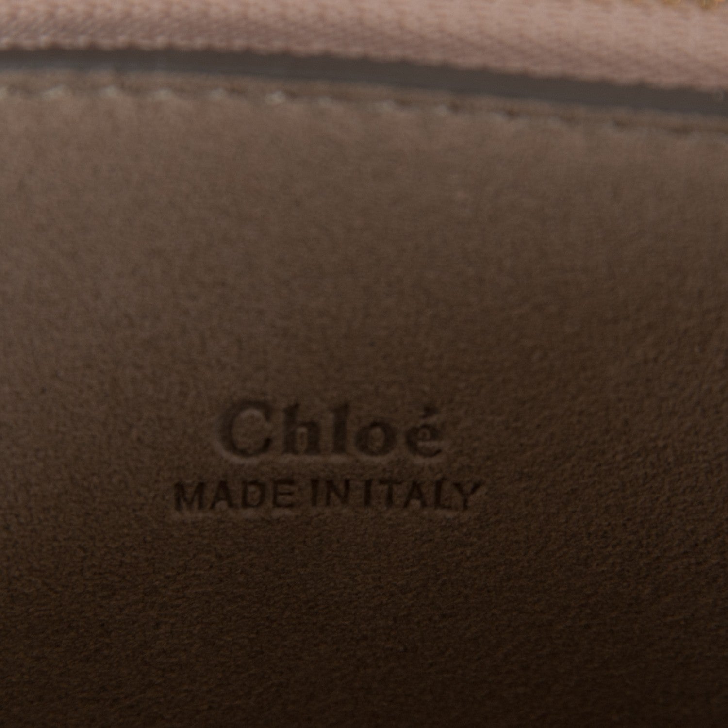 Chloe Calfskin Suede Medium Faye Shoulder Bag Motty Grey 6 of 7