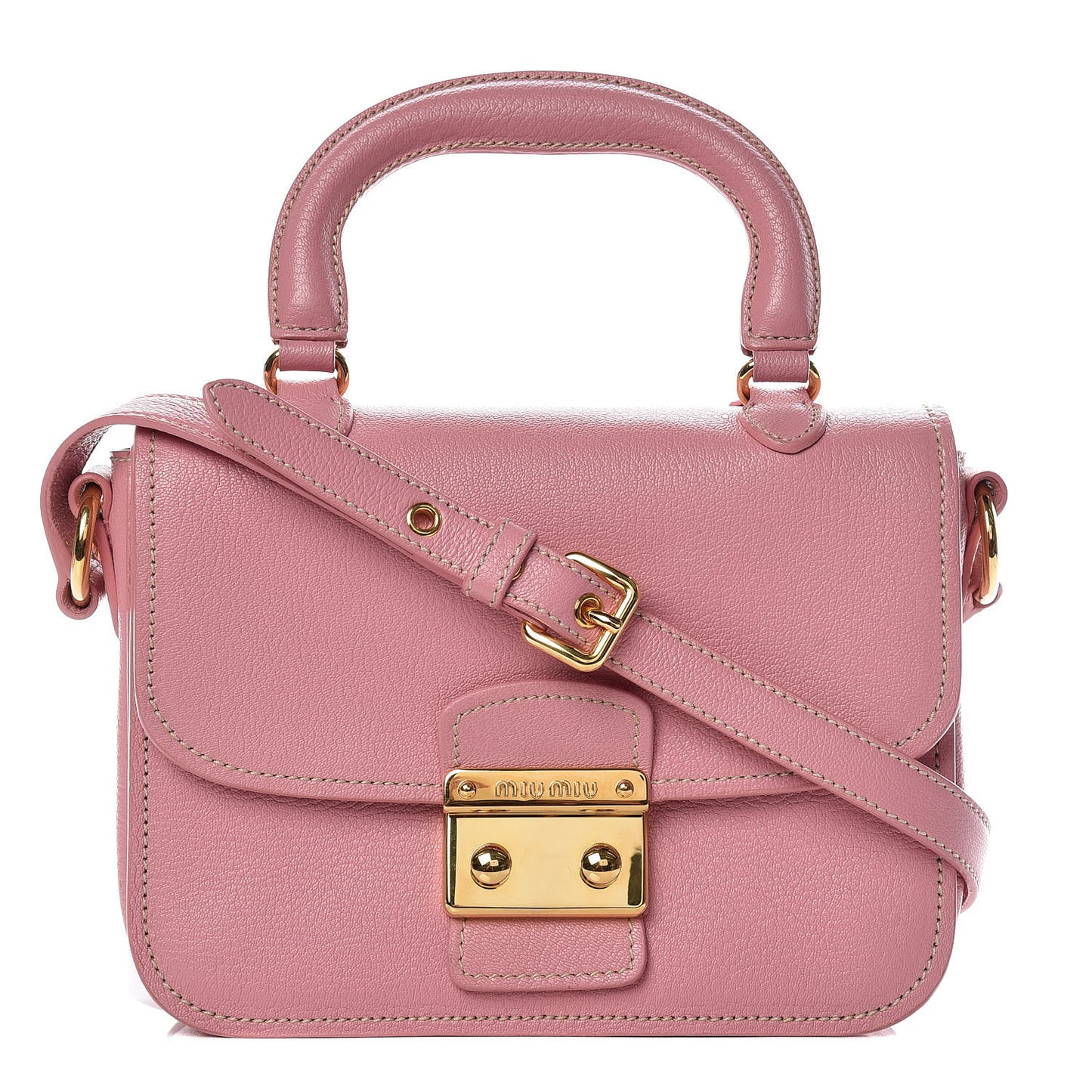 Goatskin Madras Shoulder Bag Rosa