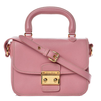 Miu Miu Goatskin Madras Shoulder Bag Rosa 1 of 10