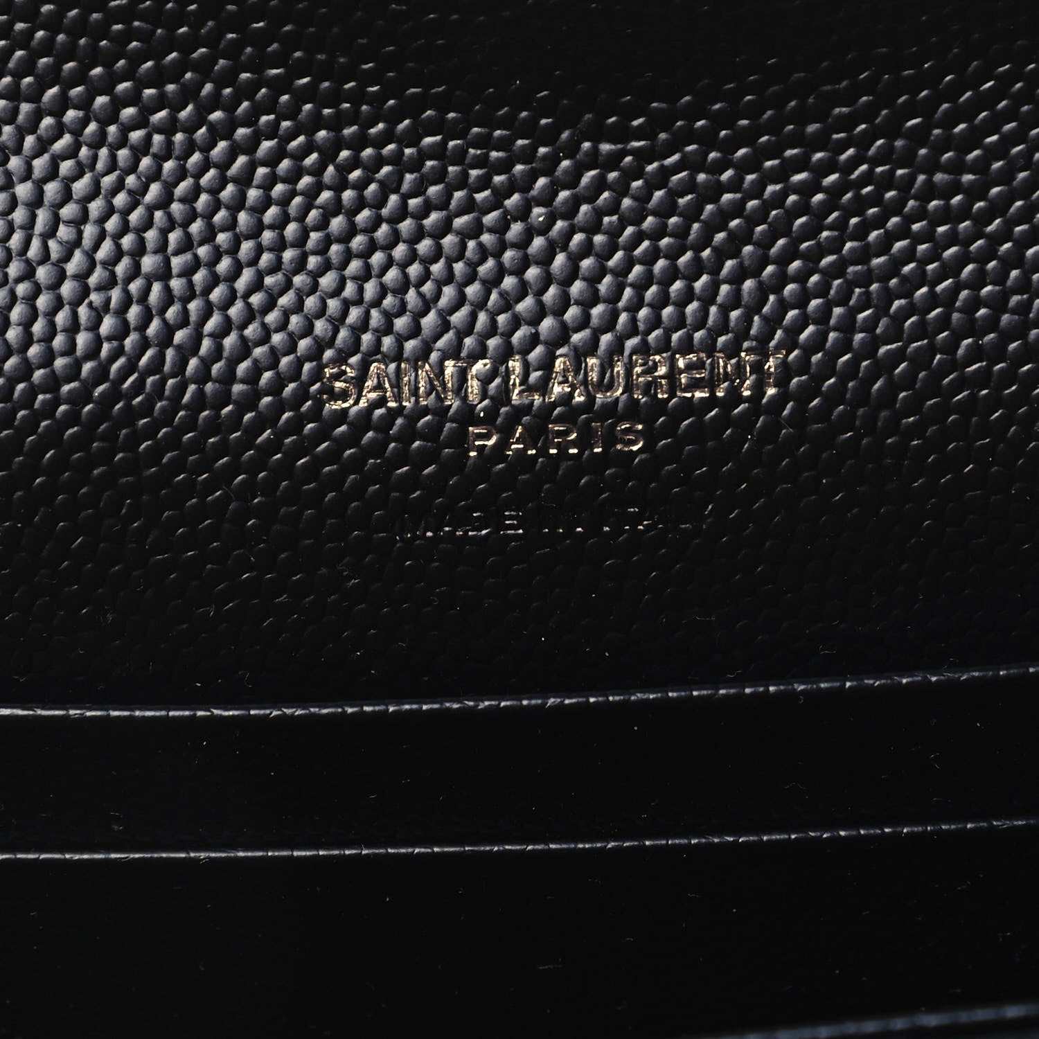Saint Laurent Grain De Poudre Matelasse Chevron Small Monochrome Monogram Envelope Wallet Black 8 of 9