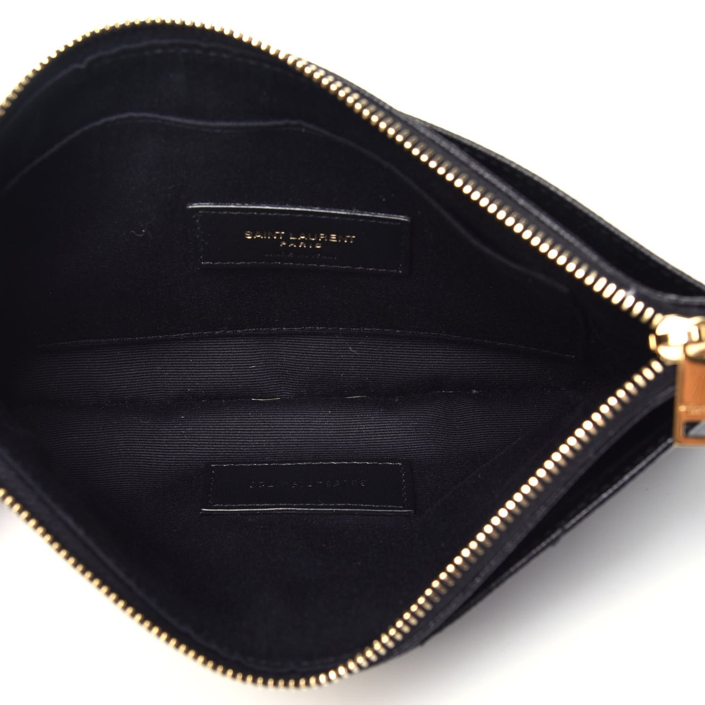 Grain De Poudre Chevron Monogram Large Bill Pouch Black