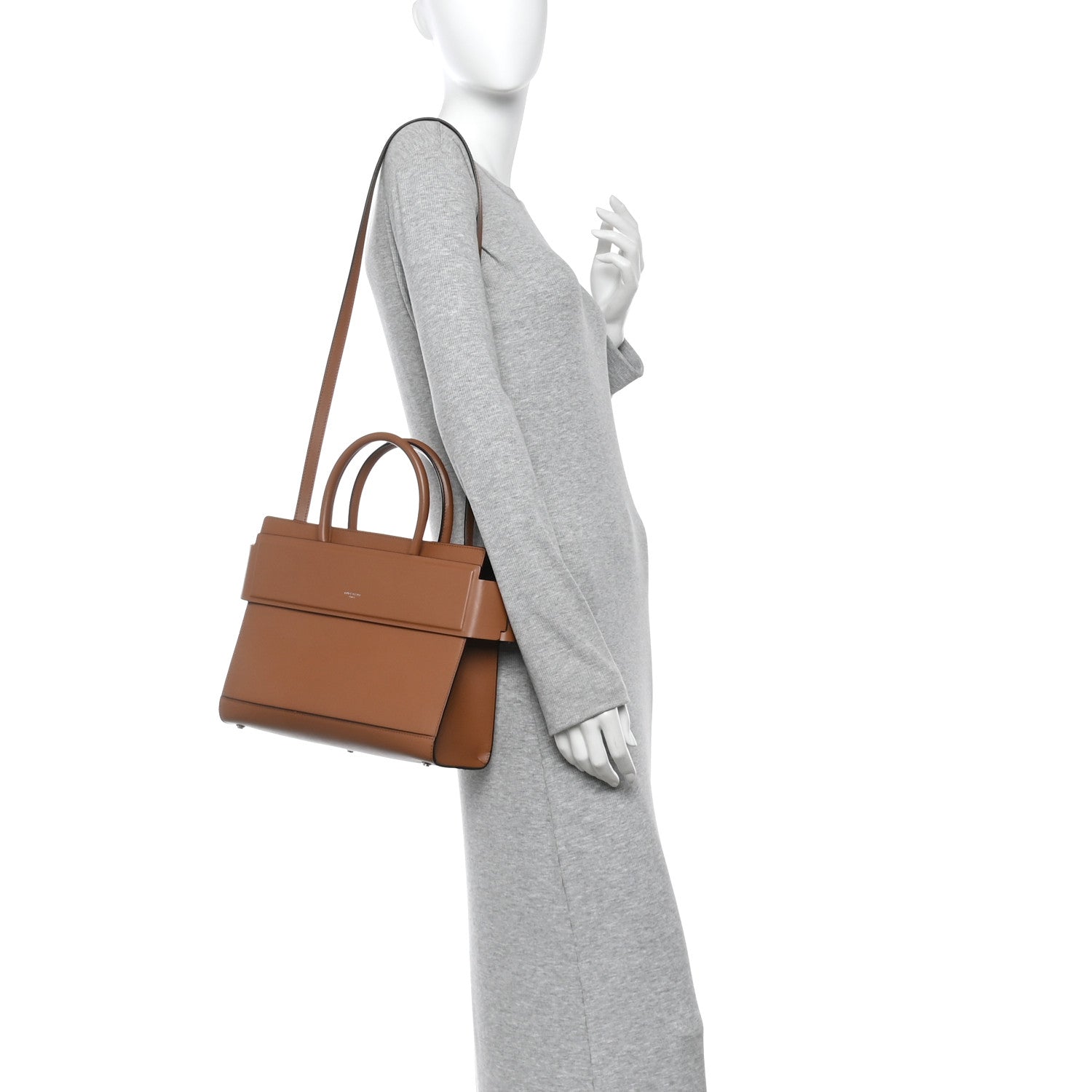 Givenchy Smooth Calfskin Small Horizon Satchel Caramel 1866835