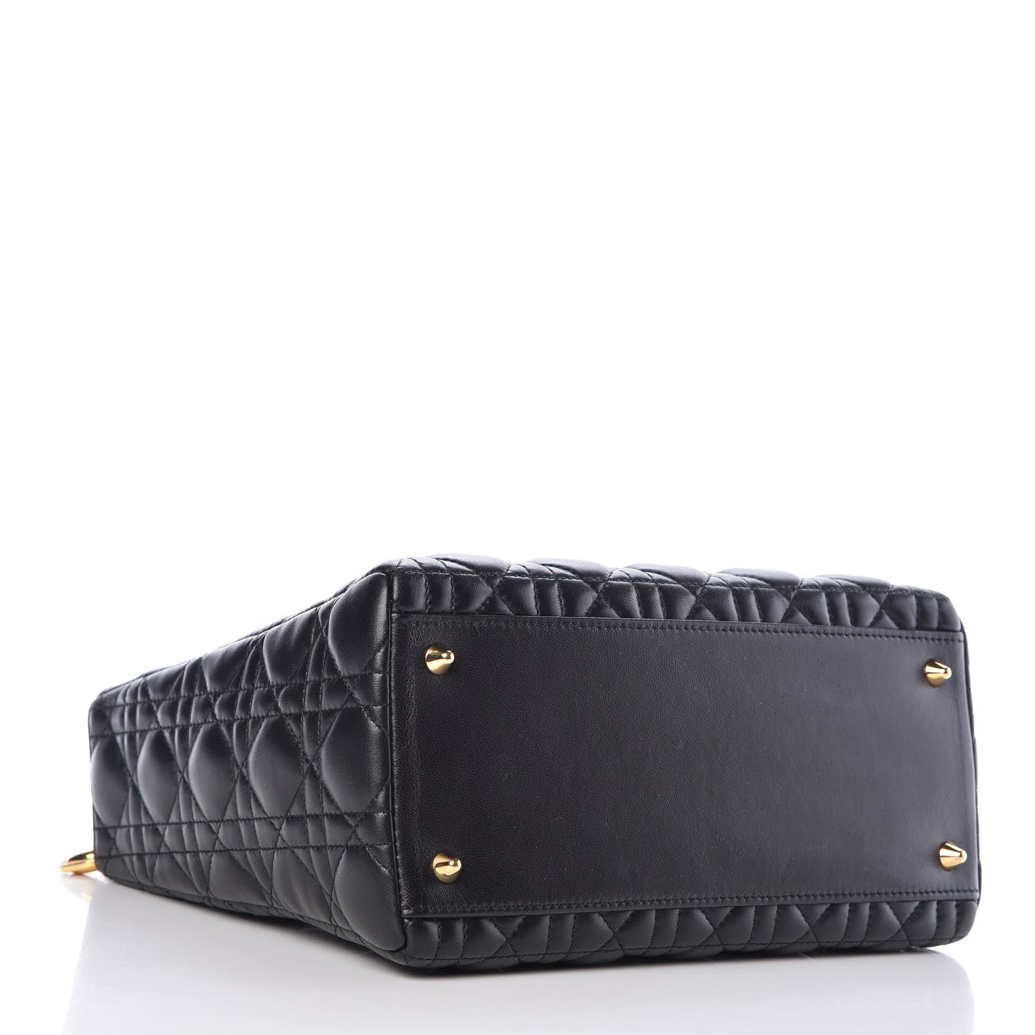 Christian Dior Lambskin Cannage Medium Lady Dior Black 4 of 10