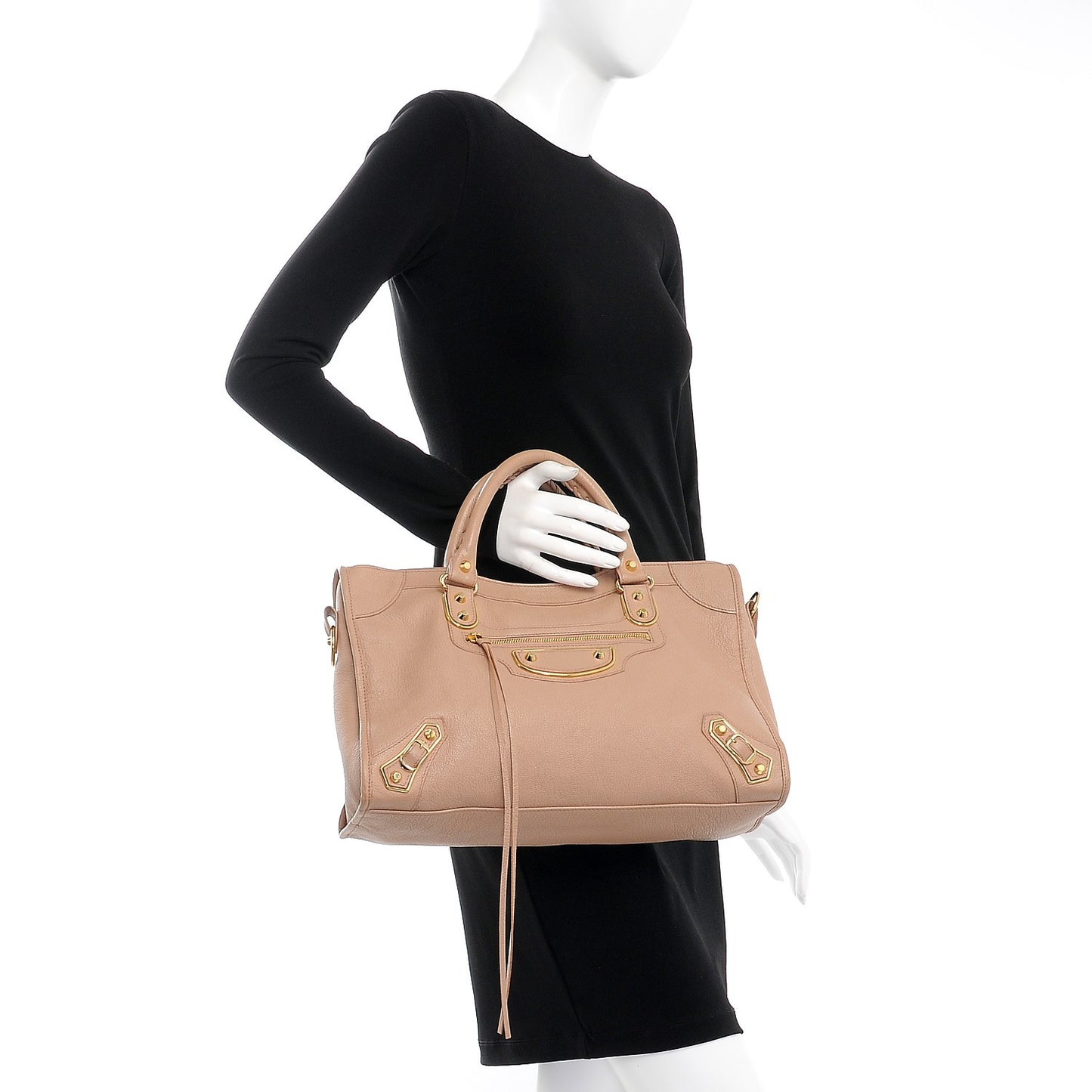 Chevre Gold Metallic Edge Hardware City Rose Des Sables