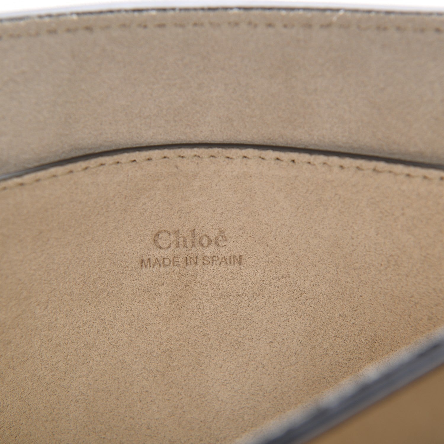 Chloe Suede Calfskin Small Faye Shoulder Bag Motty Grey 7 of 7