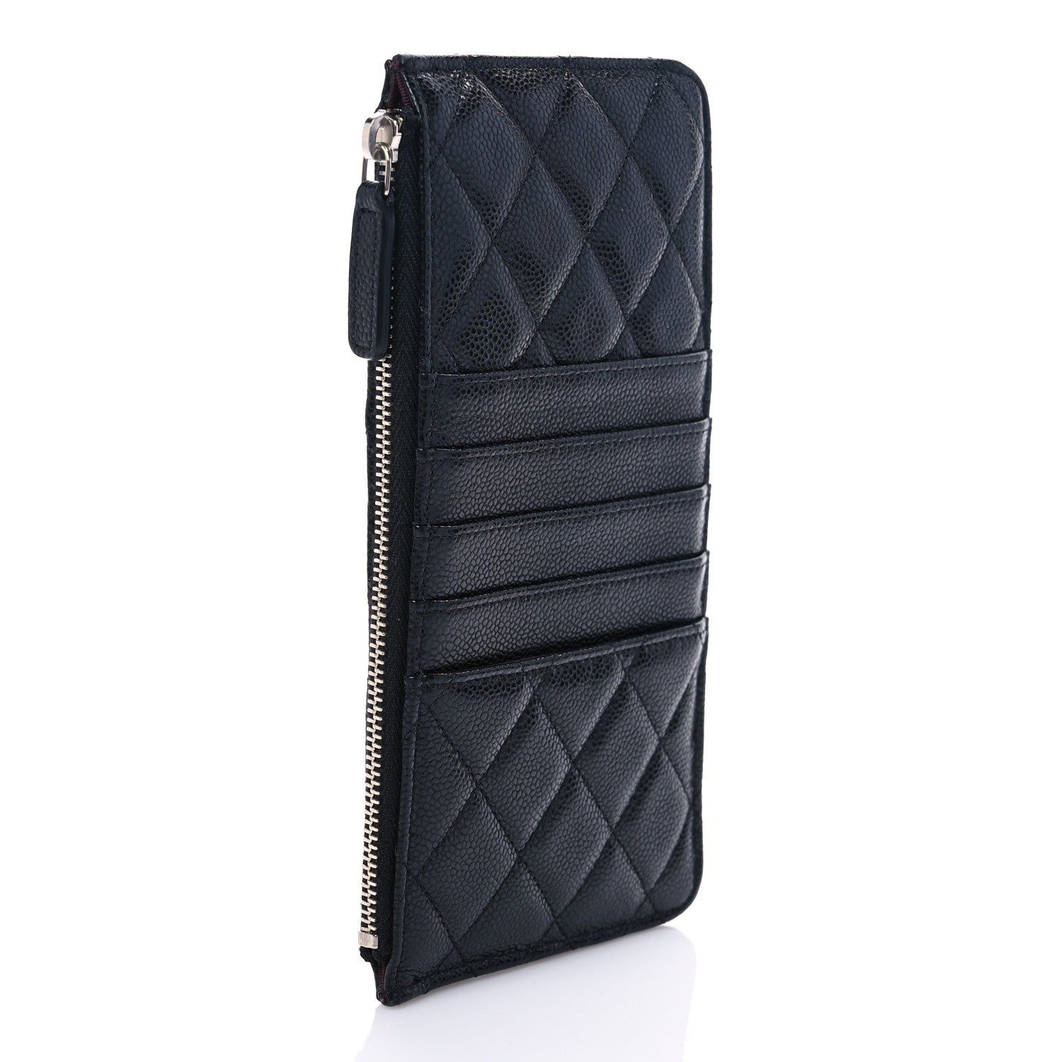 Chanel Caviar Quilted Classic Flat Wallet Pouch Black 3 of 8