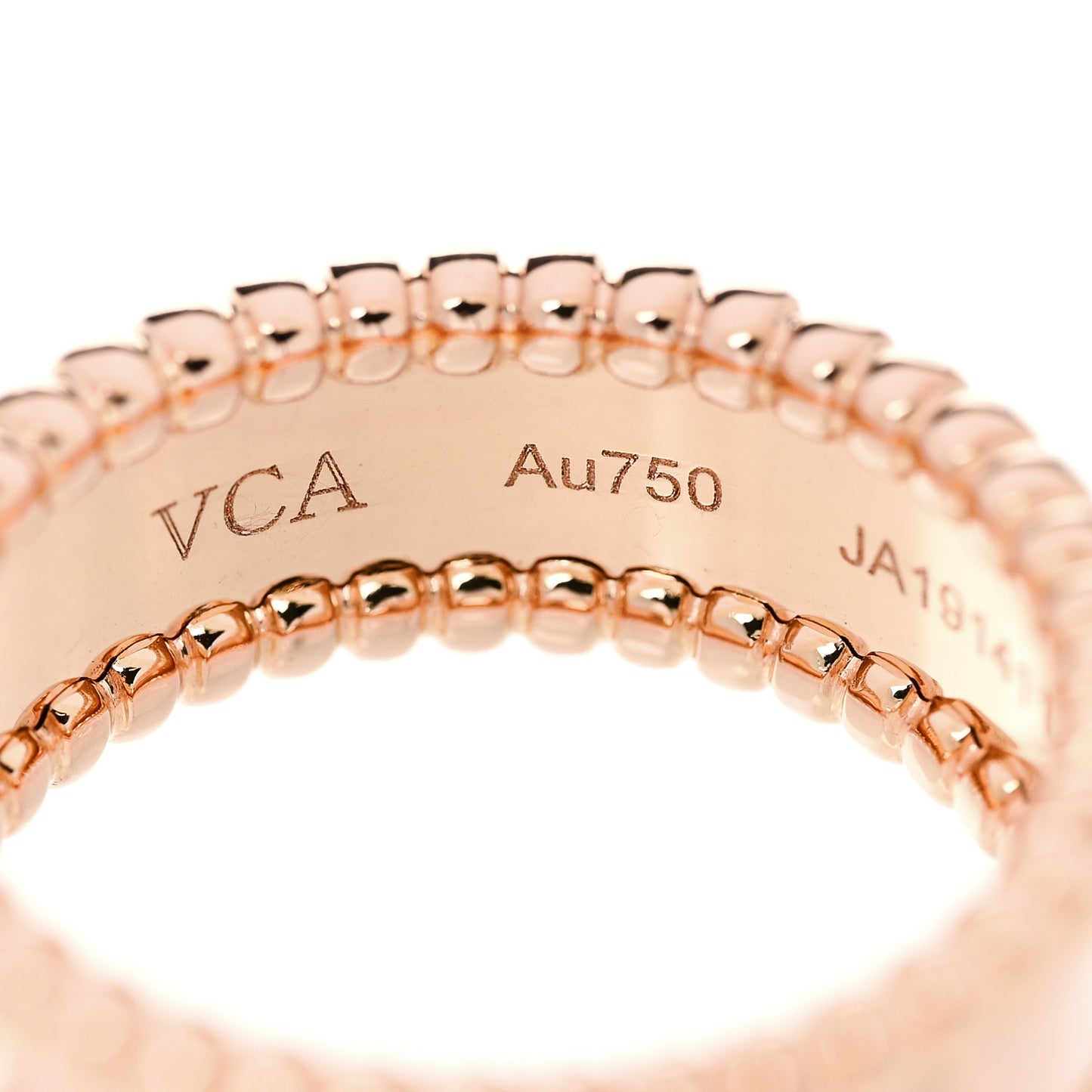 18K Rose Gold Perlee Signature Ring 53 6.5