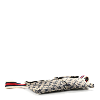 Gucci GG Monogram Web Double Pocket Belt Bag Navy 4 of 11
