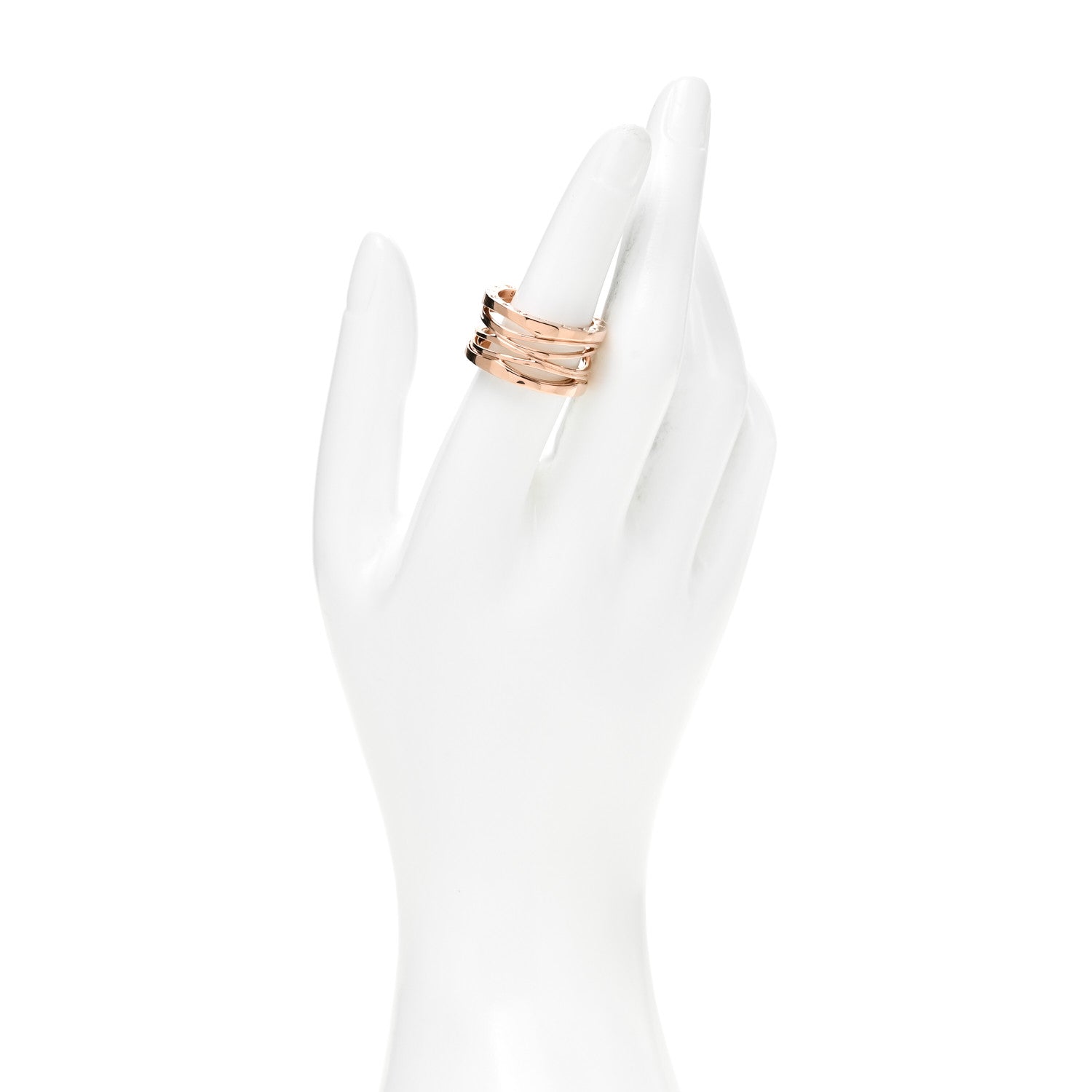 Bulgari 18K Rose Gold B.Zero1 Legend Four-Band Ring 55 7.25 2 of 8