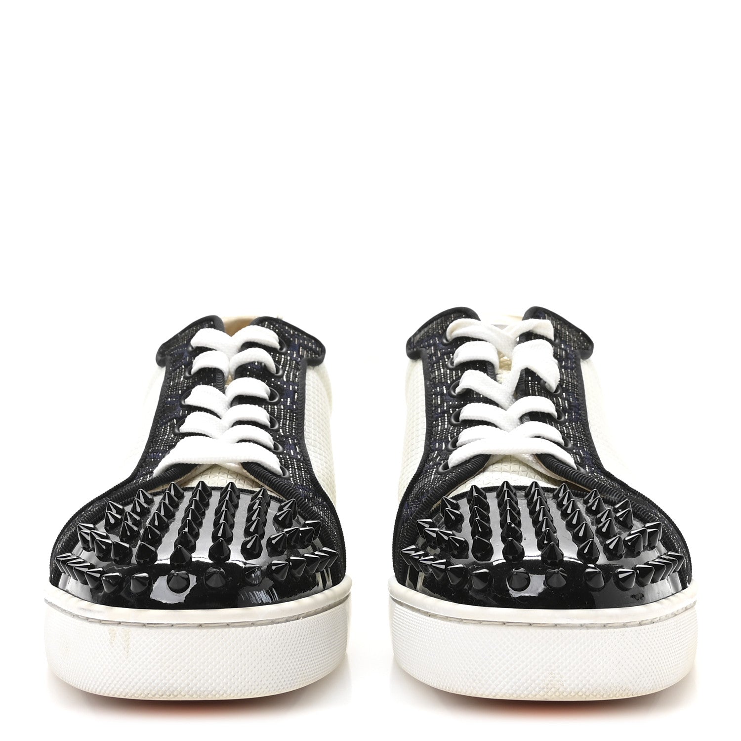 Christian Louboutin Calfskin Mens Louis Junior Spikes Orlato Flat Sneakers 42 Multicolor 3 of 8