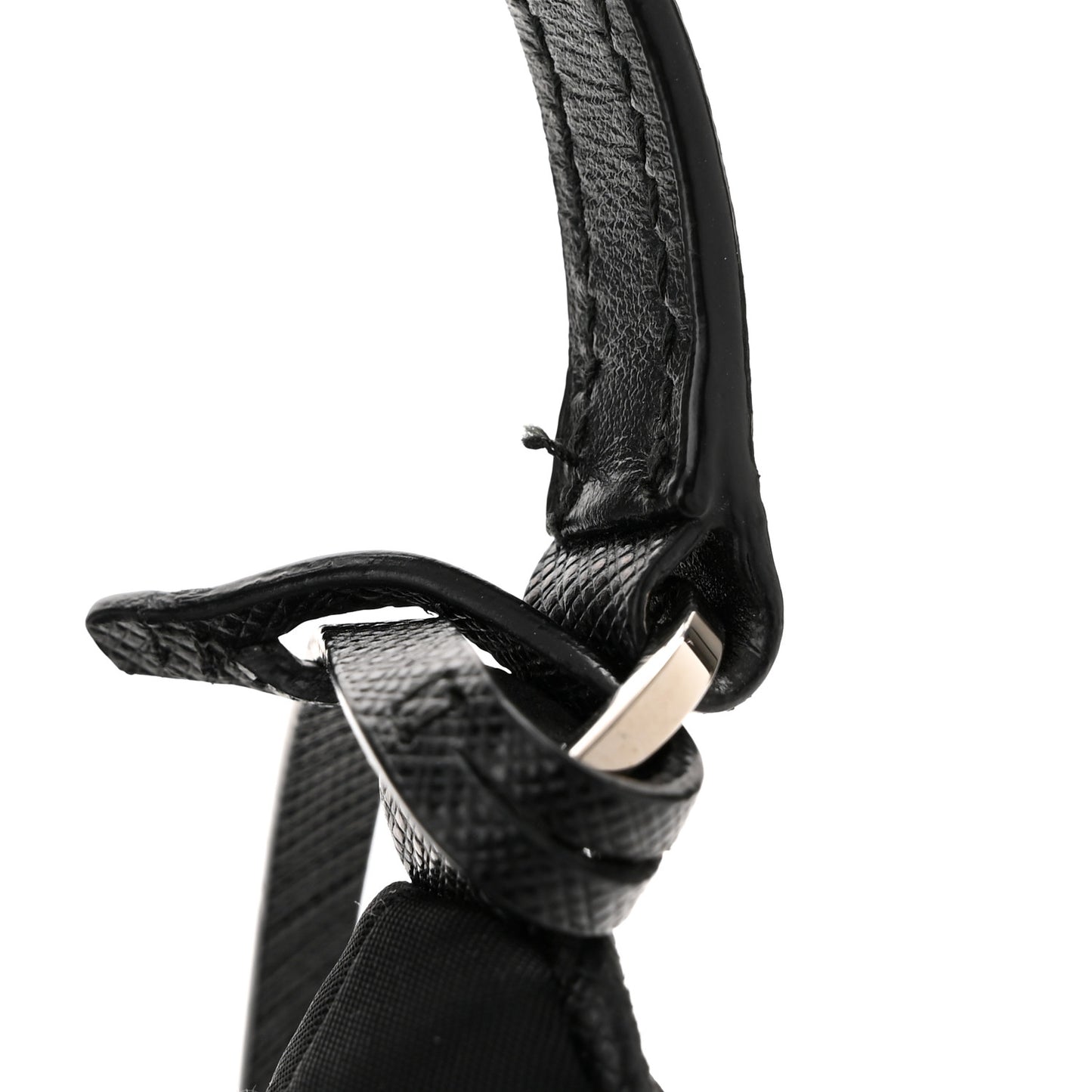 Tessuto Nylon Saffiano Mini Re-Edition 2005 Bag Black