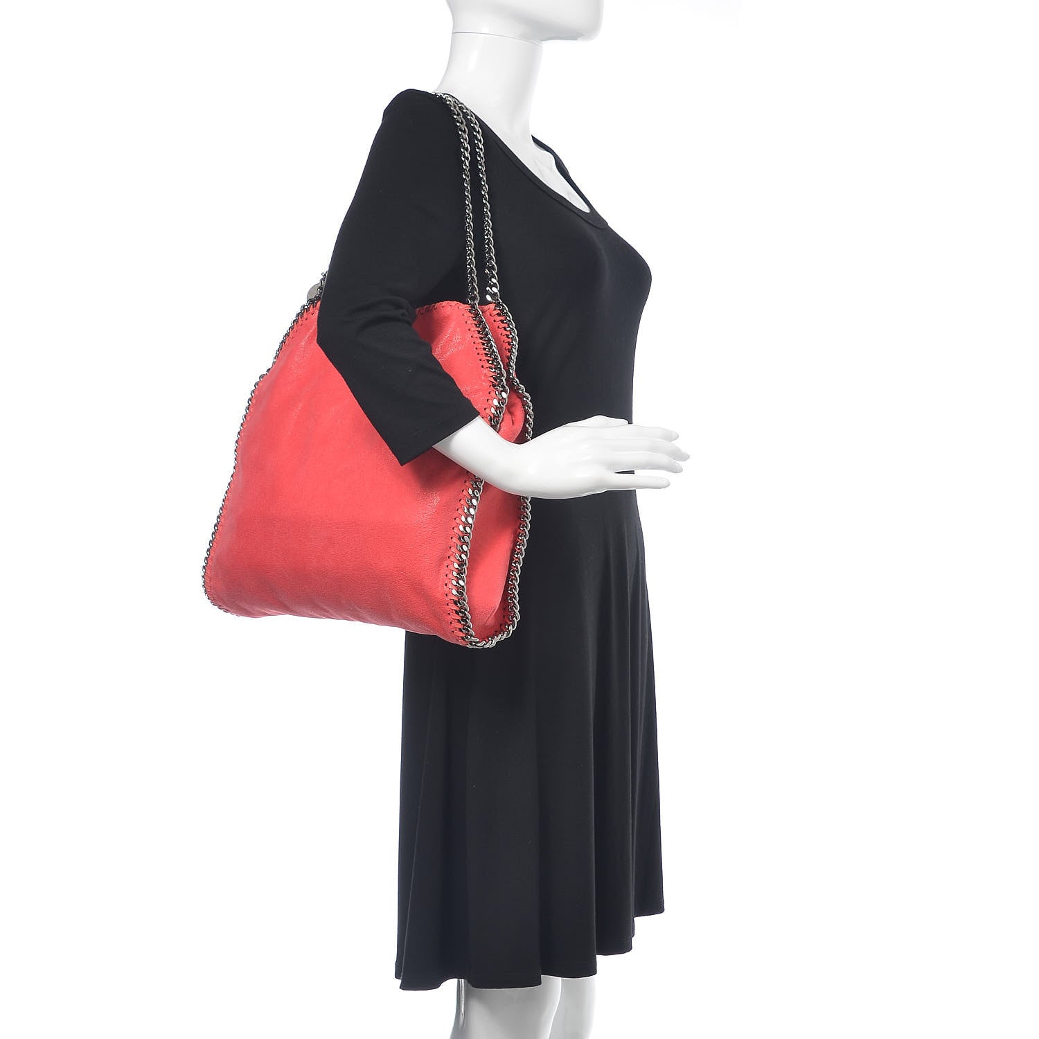 Stella McCartney Shaggy Deer Small Falabella Tote Pink Fluo 2 of 9