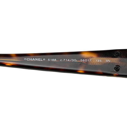 Chanel Quilted CC Sunglasses 5188 Tortoise 6 of 8
