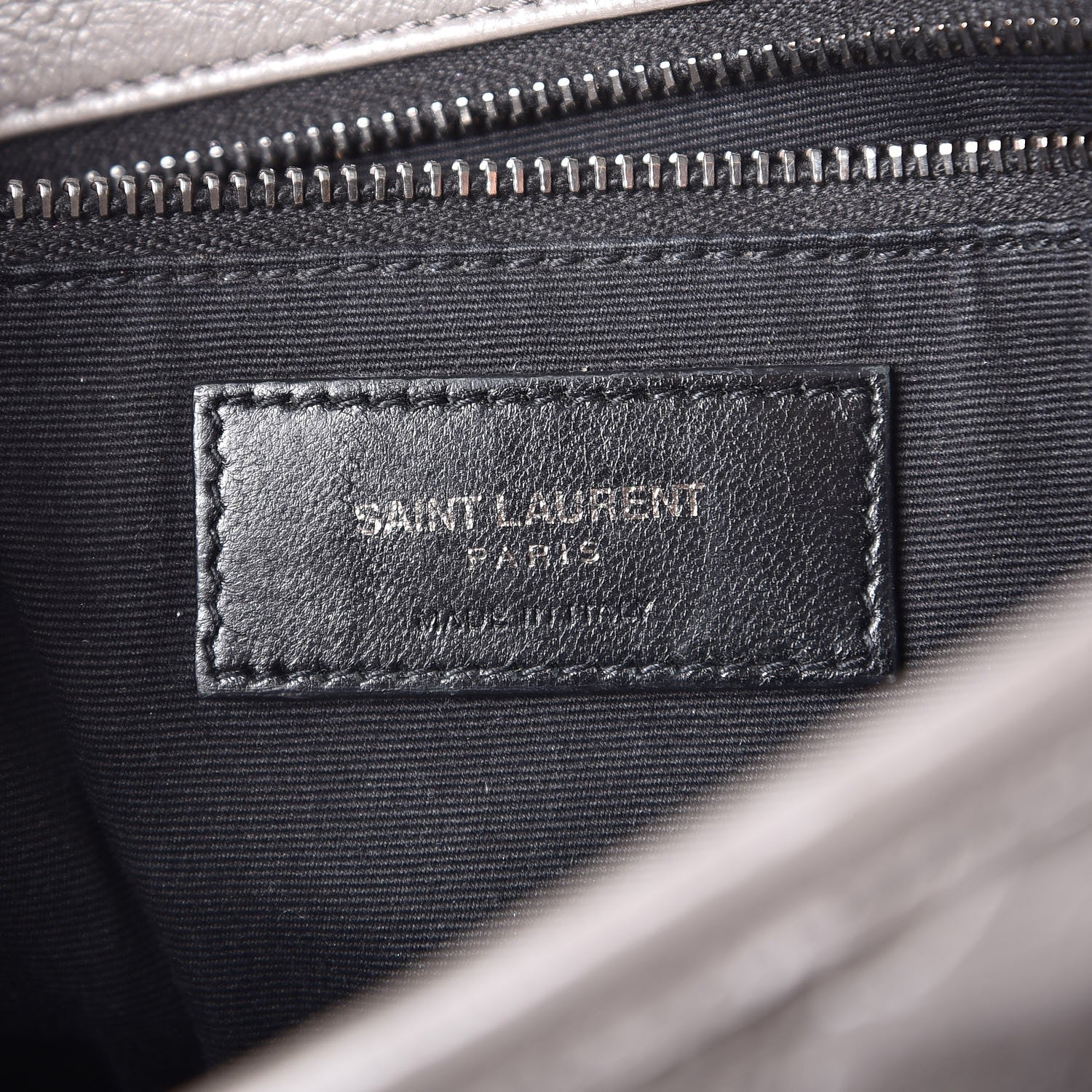 Saint Laurent Crinkled Calfskin Matelasse Monogram Medium Niki Chain Satchel Fog 7 of 10