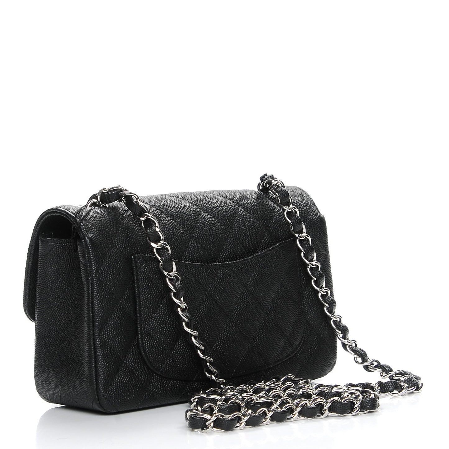 Caviar Quilted Mini Rectangular Flap Black