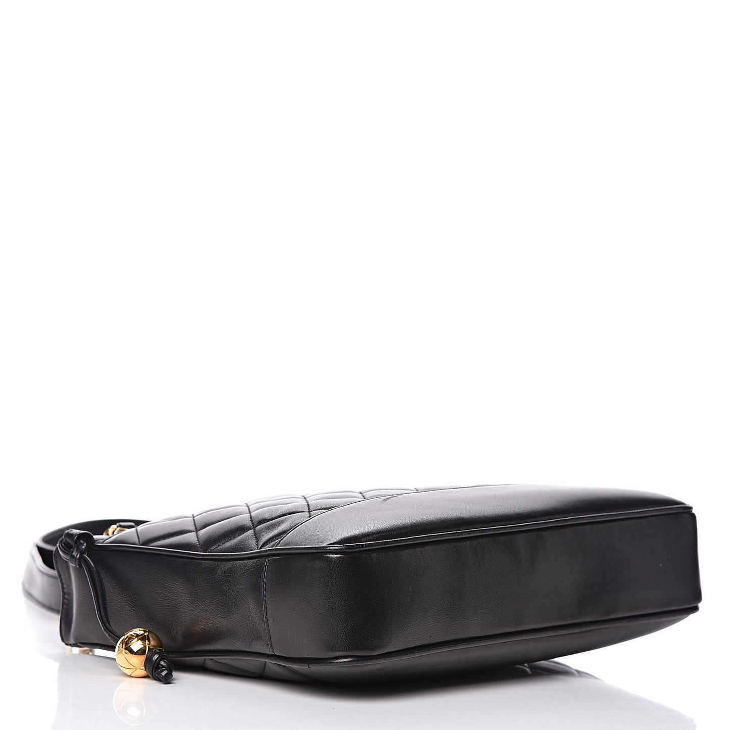 Lambskin Quilted Shoulder Bag Black