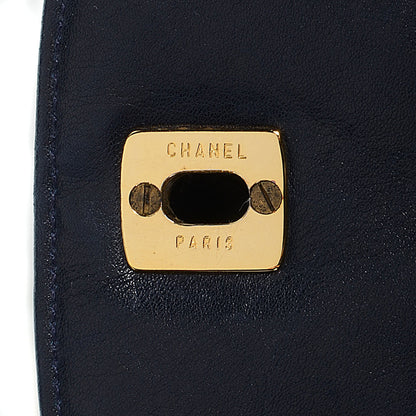 Chanel Lambskin Diamond Stitched Flap Waist Chain Belt Bag Navy 8 of 8