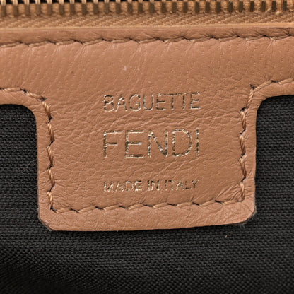 Fendi Nappa FF 1974 Embossed Baguette Miele Scuro 6 of 12