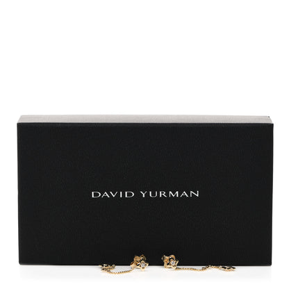 David Yurman 18K Yellow Gold Diamond Quatrefoil Three Station Drop Earrings 6 of 6