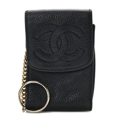 Chanel Caviar Timeless CC Key Holder Bag Charm Black 1 of 7