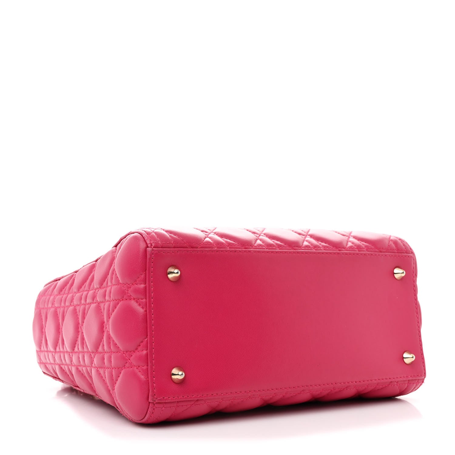 Christian Dior Lambskin Cannage Medium Lady Dior Fuchsia 4 of 11