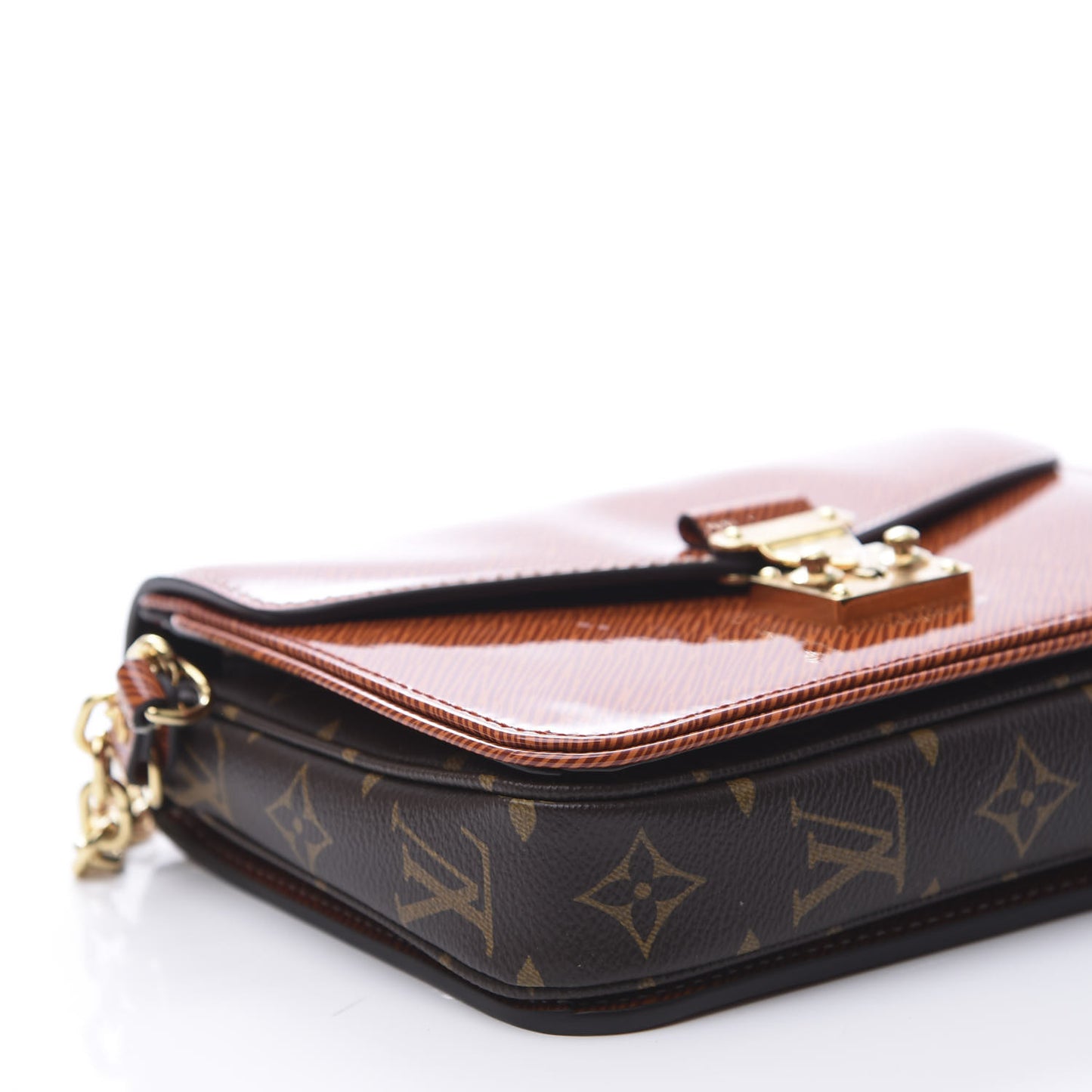 Shiny Epi Monogram Pochette Metis Mini Brown
