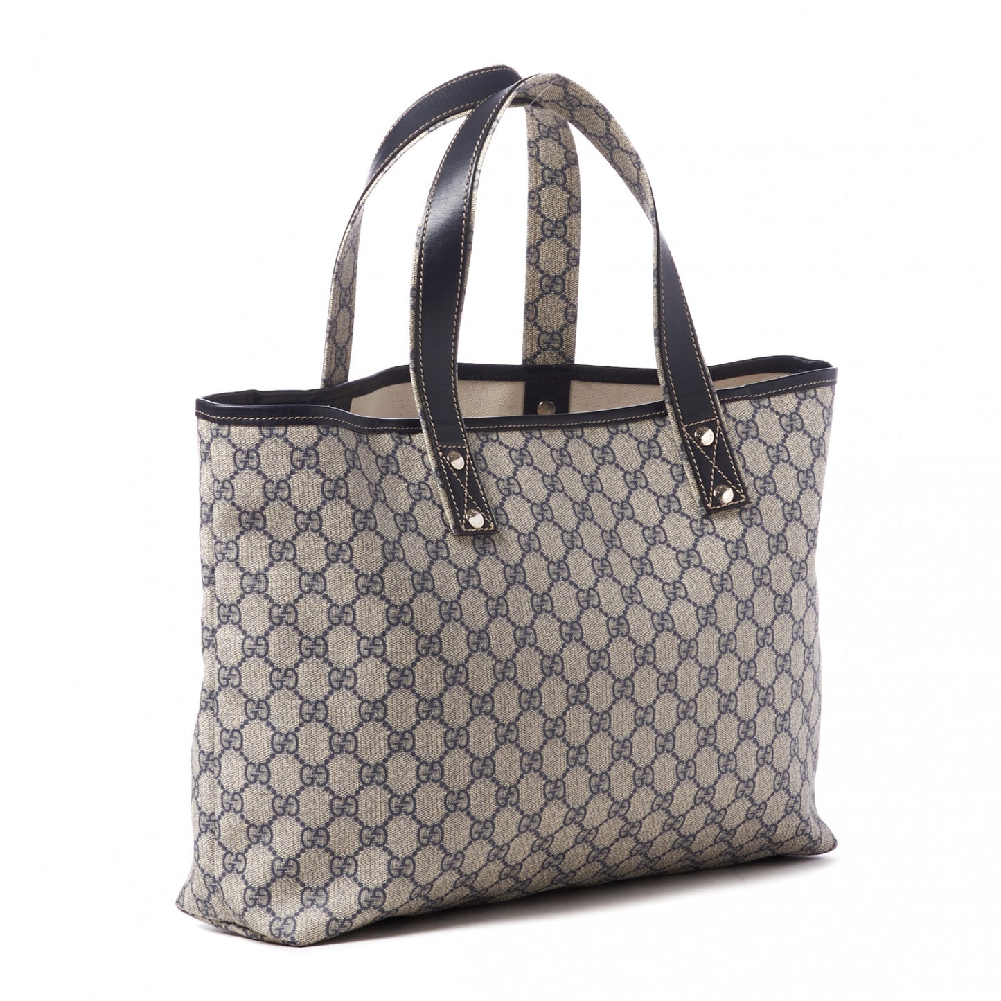 GG Plus Monogram Medium Signature Web Loop Tote Navy