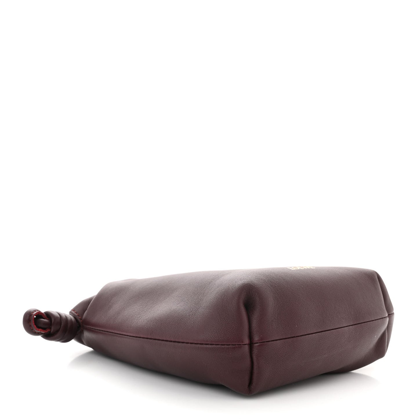 Mellow Nappa Donut Chain Mini Flamenco Knot Clutch Dark Burgundy