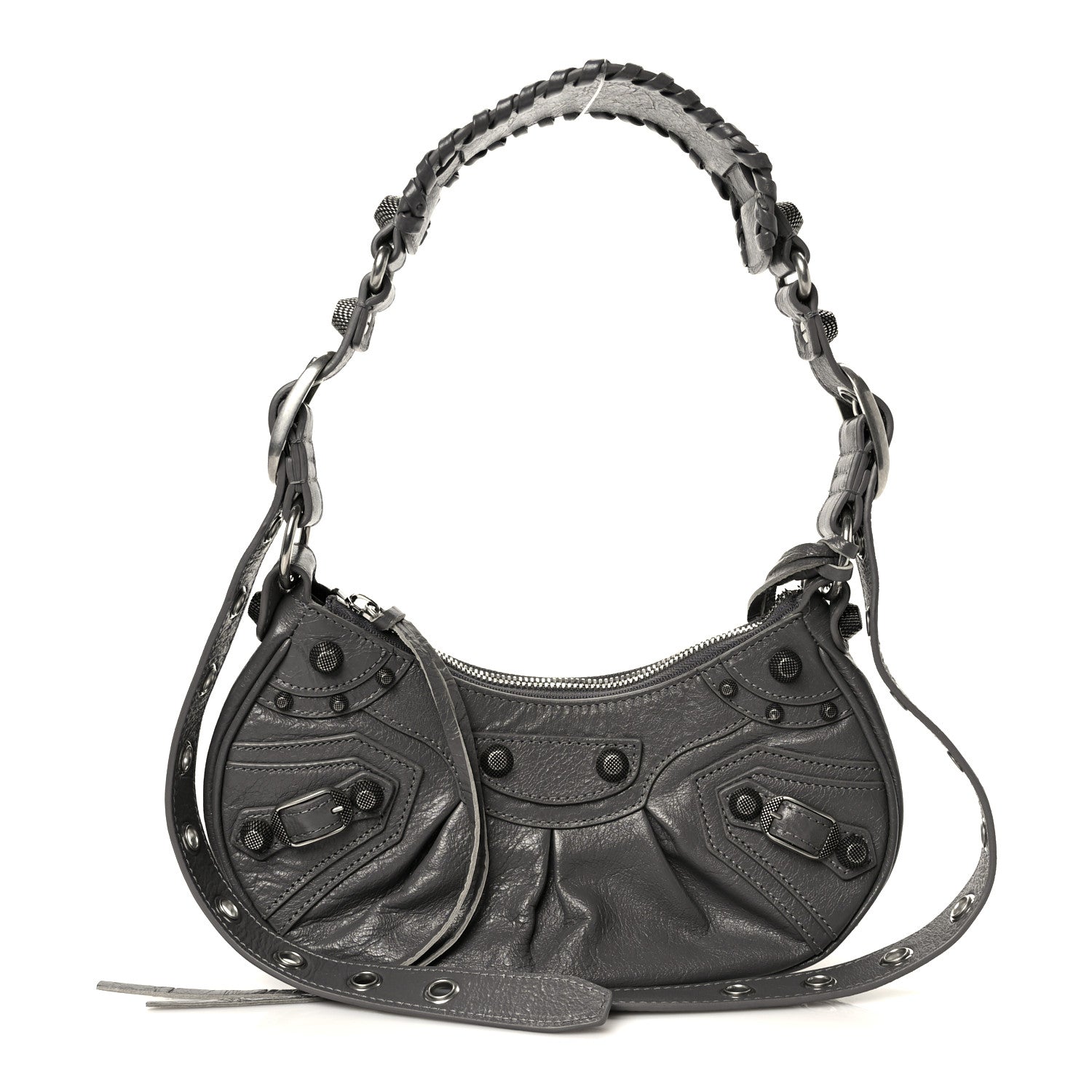 Balenciaga Agneau Arena Le Cagole Shoulder Bag XS Dark Grey 1 of 11