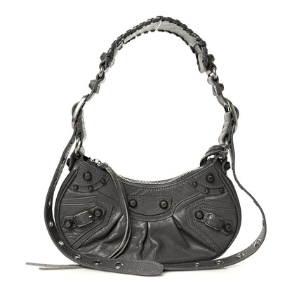 Balenciaga Agneau Arena Le Cagole Shoulder Bag XS Dark Grey 1 of 11