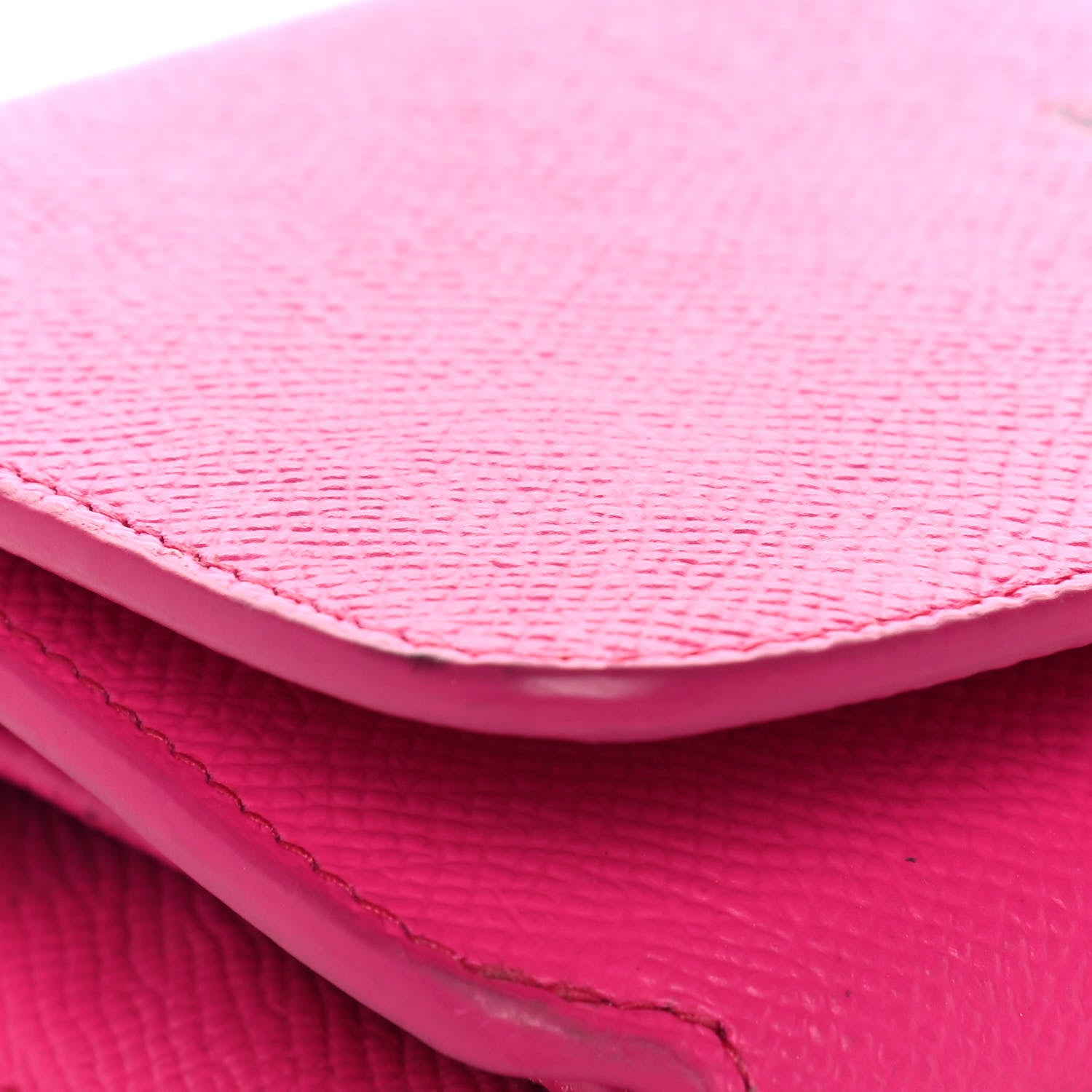 Balenciaga Pebbled Calfskin Everyday Continental Wallet on Chain Acid Pink 8 of 15